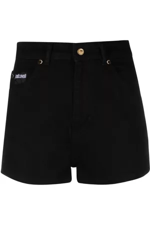 Roberto Cavalli Women Shorts - Logo-patch button-up shorts