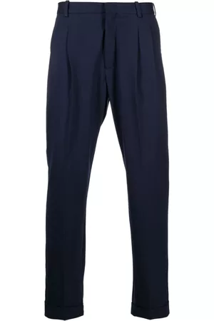 Circolo Men Formal Pants - Tailored tapered-leg trousers