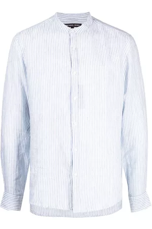 Michael Kors Men Shirts - Stripe-print linen shirt