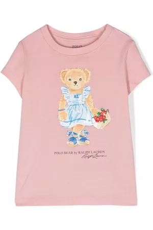 Ralph Lauren Girls Short Sleeve - Polo Bear-motif cotton T-shirt