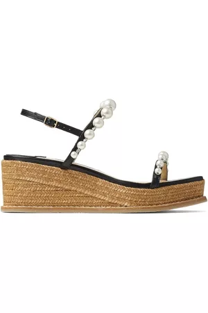 Jimmy Choo Amatuus pearl-embellished 60mm wedge sandals