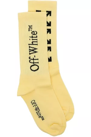 OFF-WHITE Socks - Logo-print ribbed-knit socks