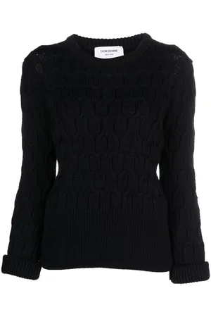 Thom Browne Crisscross virgin-wool cable-knit jumper