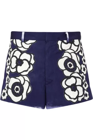 Prada Men Bermudas - Floral-print poplin shorts