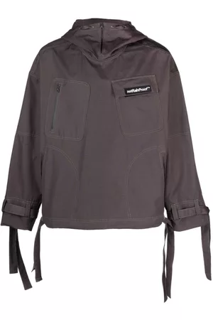 Styland X notRainProof slogan-patch hooded jacket