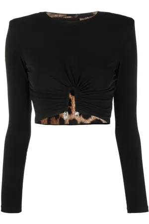 Philipp Plein Gathered-detail cropped top