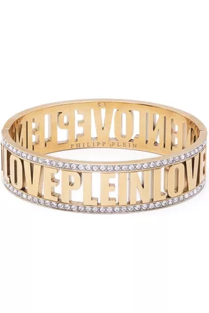 Philipp Plein Logo-lettering band bracelet