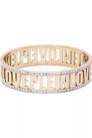 Philipp Plein Logo-lettering band bracelet