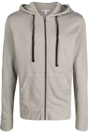James Perse Men Sweatshirts - Supima-cotton zip-up hoodie