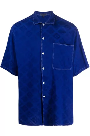 Gianfranco Ferré 1990s patterned-jacquard short-sleeved shirt