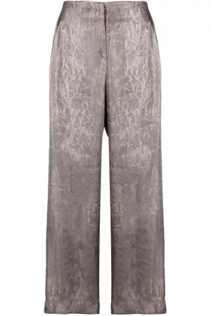 Giorgio Armani 1990s distressed-print straight-leg trousers