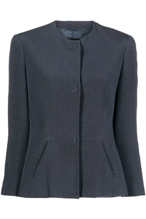 Giorgio Armani 2000s collarless fitted jacket