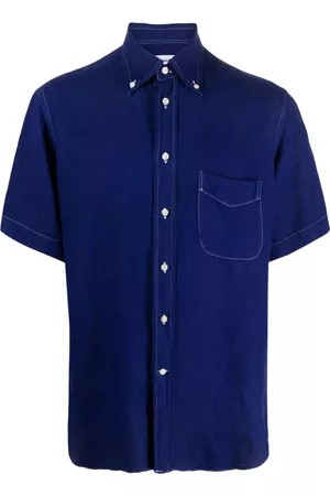 Pierre Cardin Men Short Sleeve - 1970s short-sleeved button-up shirt