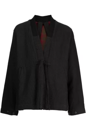 Maharishi Men Neckties - Herringbone-pattern tie-fastening jacket