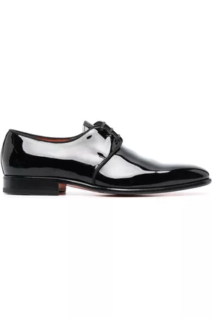 santoni Men Shoes - Patent-leather derby shoes