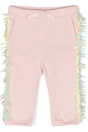 Stella McCartney Fringed cotton track pants