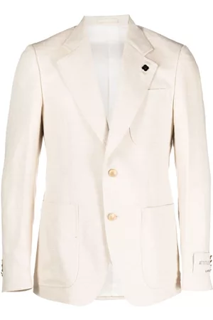 LARDINI Single-breasted cotton-blend blazer