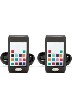 Paul Smith Phone logo-engraved cufflinks
