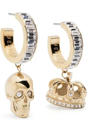 Philipp Plein Skull Crown earrings