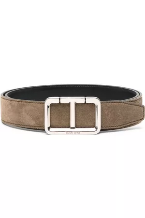 Tom Ford Men Belts - Engraved-logo buckle belt