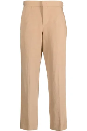 PT Torino Straight-leg linen-cotton blend trousers
