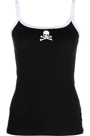 Philipp Plein Skull & Bones ribbed tank top