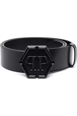 Philipp Plein Hexagon leather belt