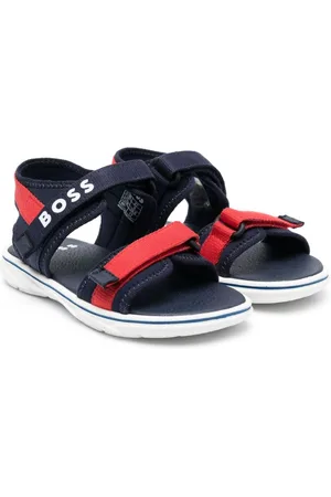 HUGO BOSS Logo-detail touch-strap sandals
