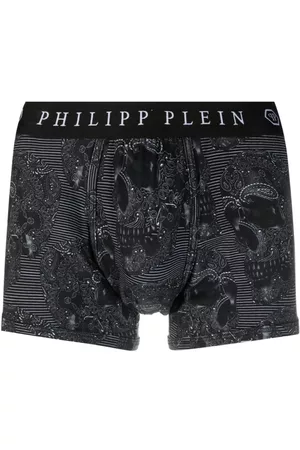 Philipp Plein Men Briefs - Paisley-print logo-waistband boxers