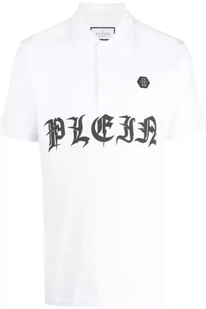 Philipp Plein Men Polo Shirts - Gothic Plein logo-print polo shirt