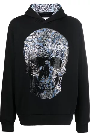 Philipp Plein Rhinestone-embellished skull hoodie