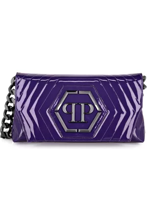 Philipp Plein Stones patent-leather shoulder bag