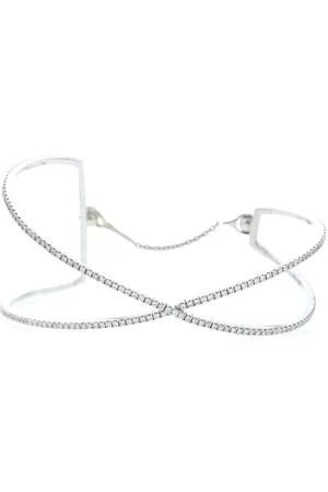 MESSIKA Pre-owned white gold Skinny Croisé cuff diamond bracelet