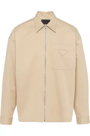 Prada Men Shirts - Zip-front cotton shirt