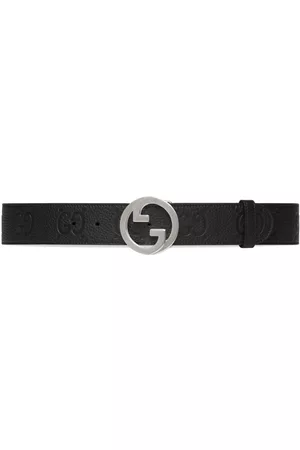 Gucci Men Belts - Blondie debossed leather belt