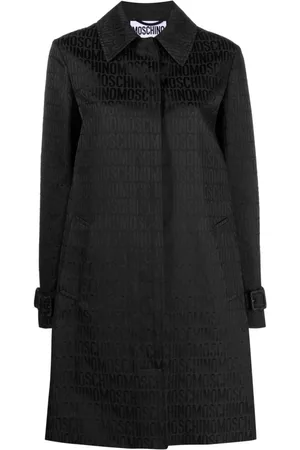 Moschino Women Trench Coats - Jacquard-logo trench coat