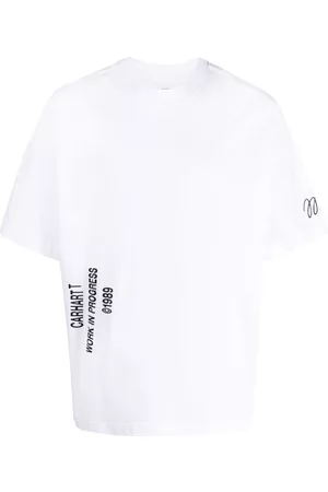 Carhartt Men Short Sleeve - Logo-print organic-cotton T-shirt
