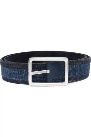 MOORER Men Belts - Pointed-tip denim belt
