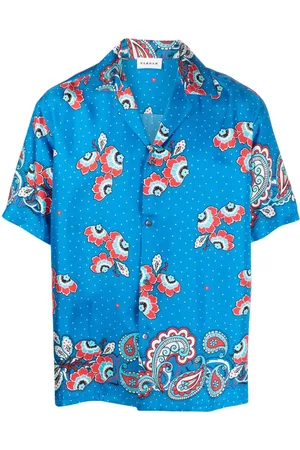 P.a.r.o.s.h. Men Shirts - Floral-print silk shirt