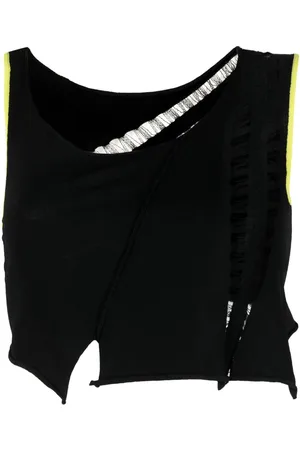 RUI Float asymmetric cropped top