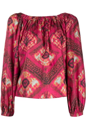 ULLA JOHNSON Nadya off-shoulder silk blouse