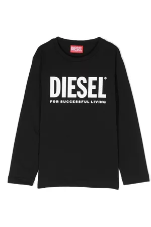 Diesel Boys Sweatshirts - Logo-print cotton sweatshirt