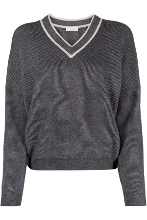Brunello Cucinelli Ribbed V-neck jumper