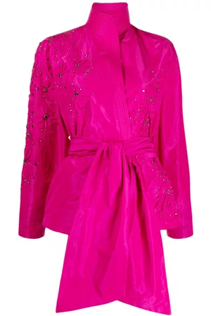 Zuhair Murad Crystal-embellished belted jacket