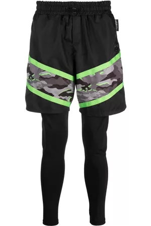 Philipp Plein Men Pants - Camouflage-print layered legging