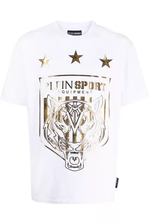 Philipp Plein Men Short Sleeve - Tiger-print short-sleeve T-shirt