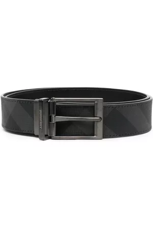 Burberry Men Belts - Check-print reversible belt