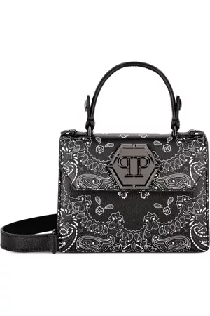 Philipp Plein Superheroine paisley leather bag