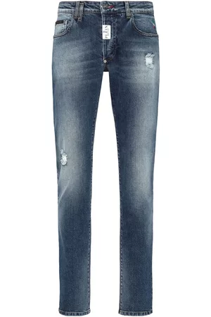 Philipp Plein Logo-patch straight-leg jeans