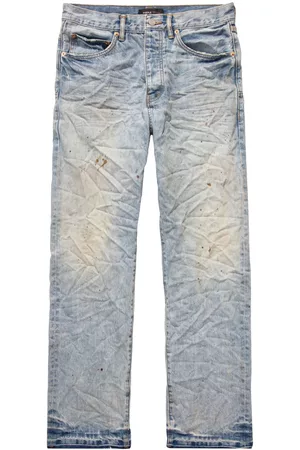 Purple Brand Crinkled mid-rise straight-leg jeans
